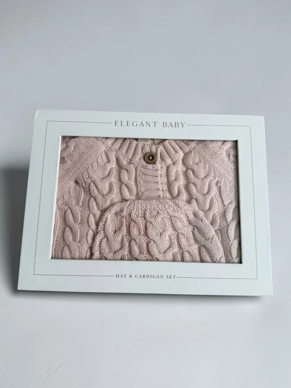 ELEGANT BABY Pink Cardigan and Hat Set Sz 9-12 Months NEW NIB